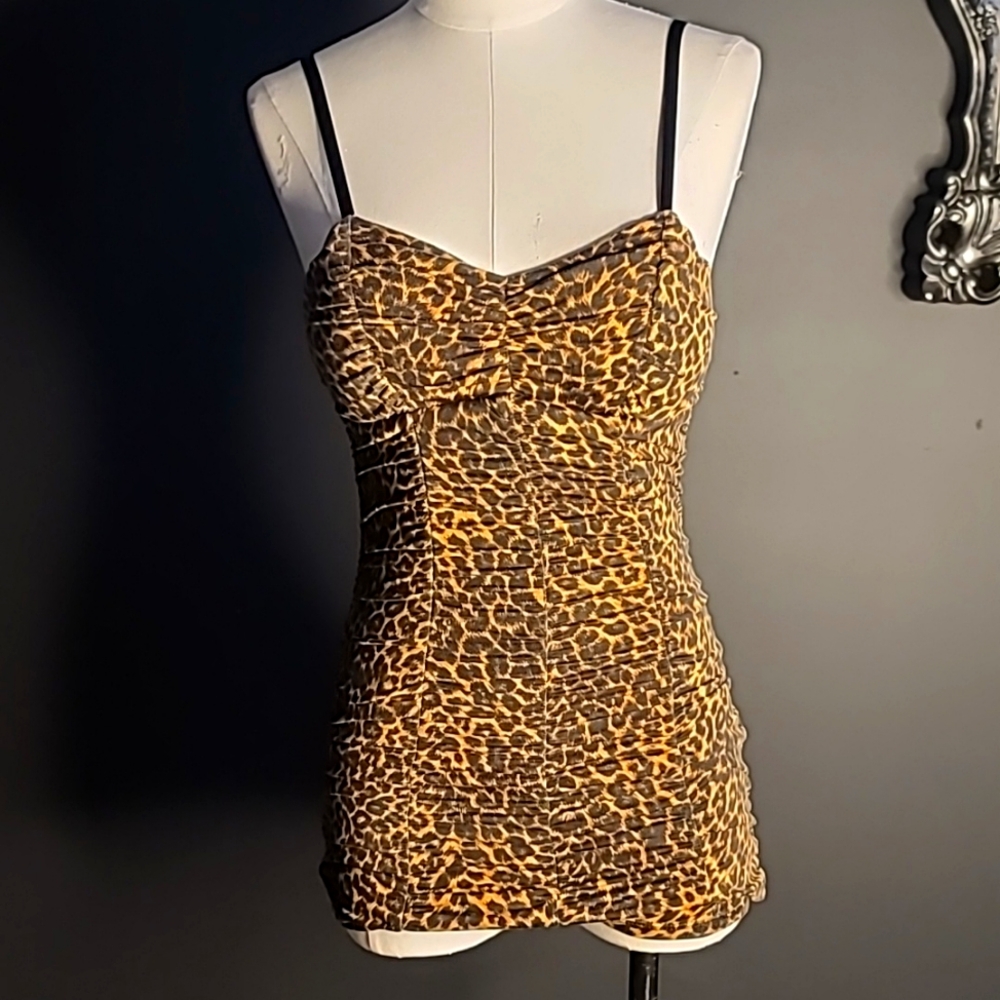 Pin-up couture Leopard print Swimsuit